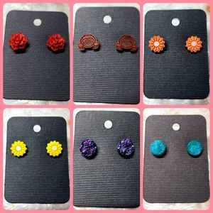 Handmade resin earrings